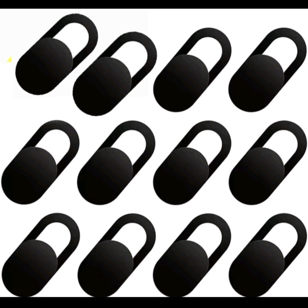12 PCS Black Webcam Covers